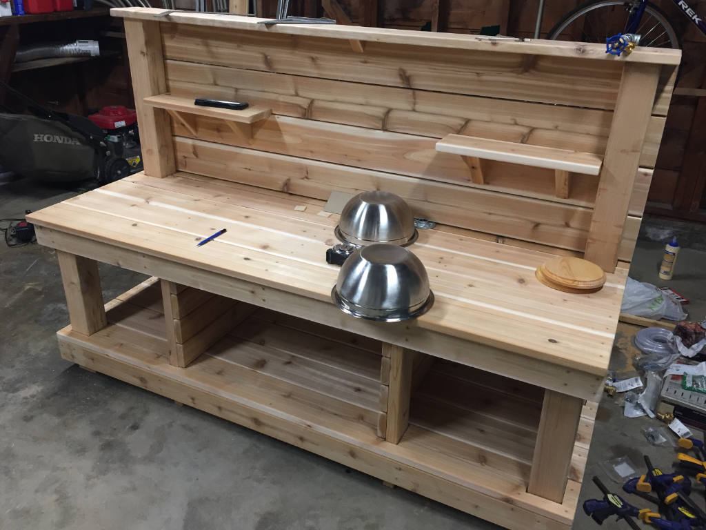 mud kitchen progress