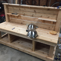 mud kitchen progress